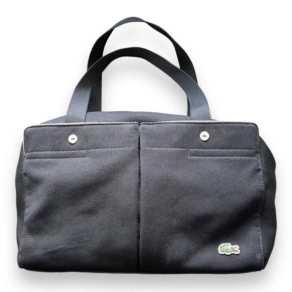 Vintage Lacoste Black Mini Tote Shoulder Bag - Picture 2 of 14
